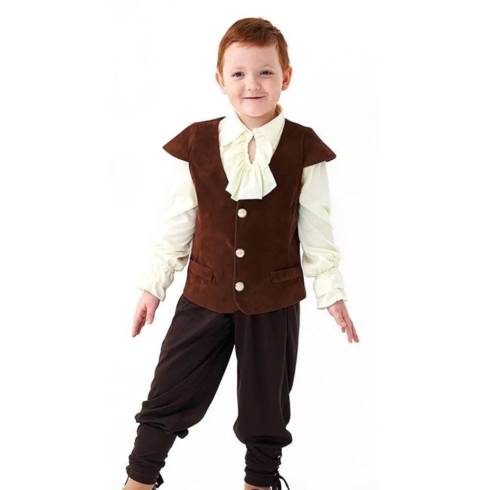 Vampire renaissance victorian pirate costume knight Children Halloween carnival for kids - zzcosplay