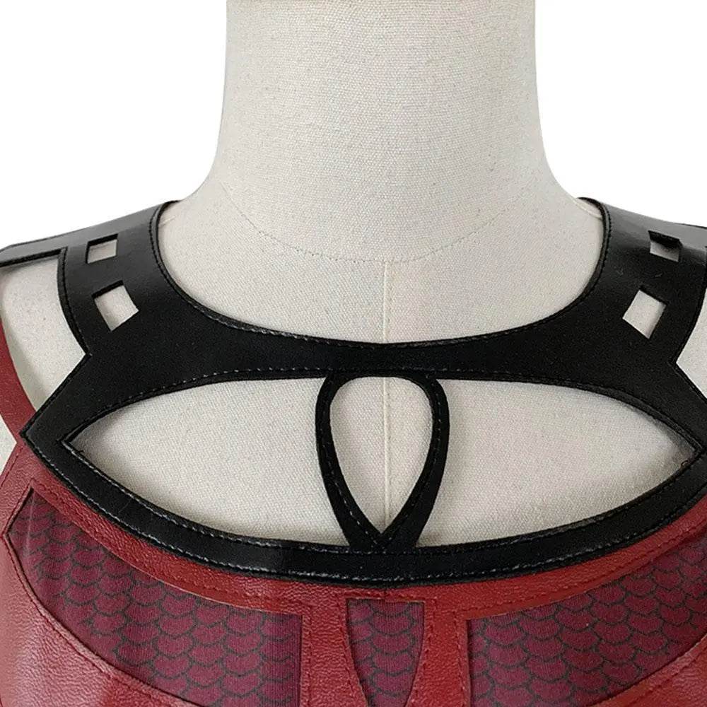 Wanda Maximoff Costume Cosplay Jumpsuit Red Witch Cloak Halloween Outfit for Woman - zzcosplay