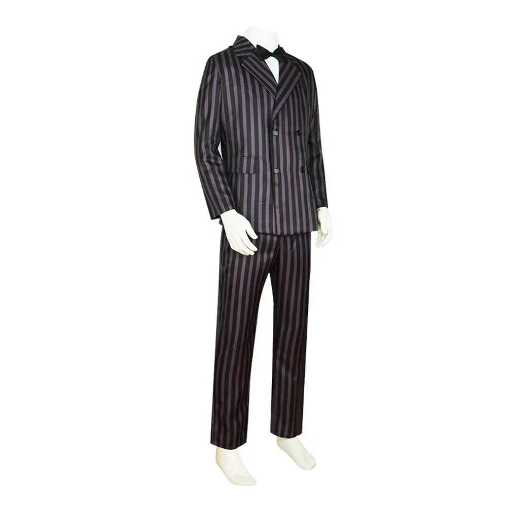 Wednesday's Dad Costume The Addams Family Cosplay Gomez Costume Outfit Sets For Men - zzcosplay