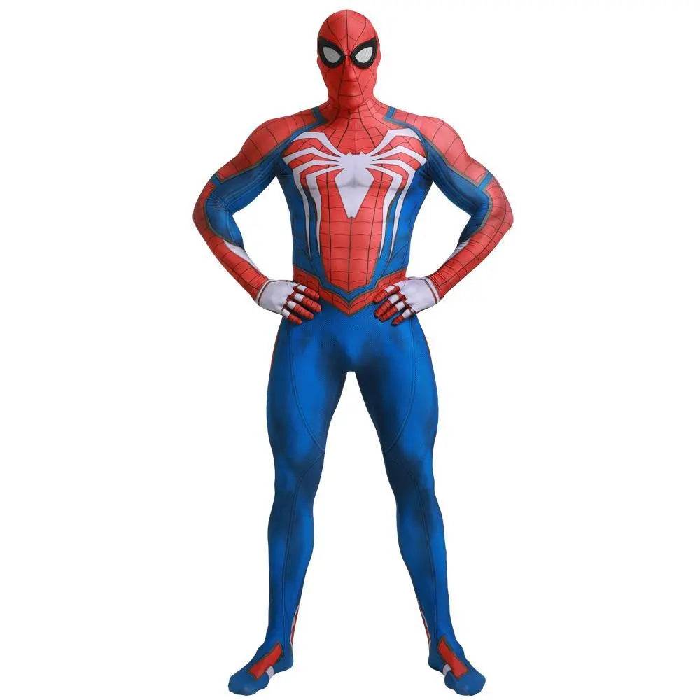 White Spider-Man PS5 PS4 Game Costume Cosplay Zentai Jumpsuit Halloween Party for Adult and kids - zzcosplay