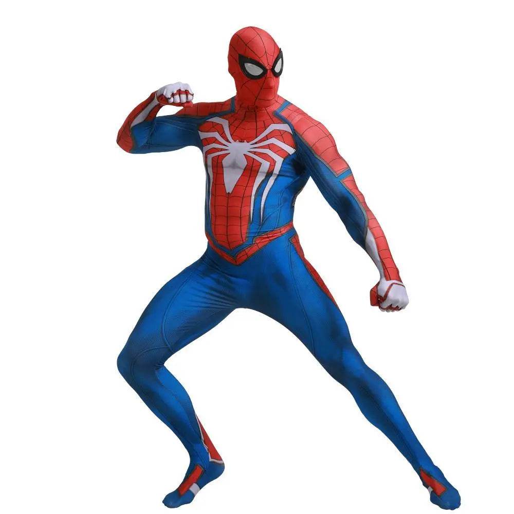 White Spider-Man PS5 PS4 Game Costume Cosplay Zentai Jumpsuit Halloween Party for Adult and kids - zzcosplay