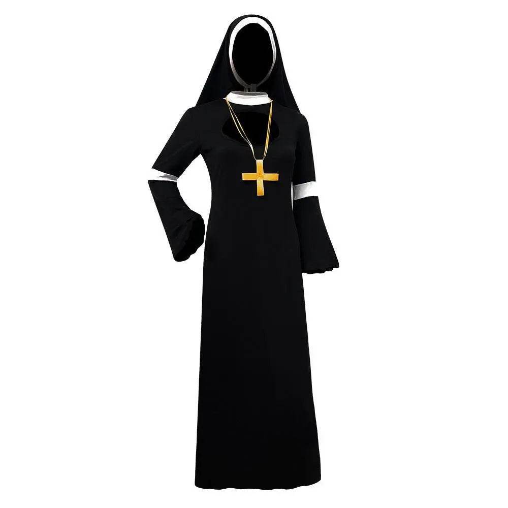 Women Nun Cosplay Halloween Costume - zzcosplay