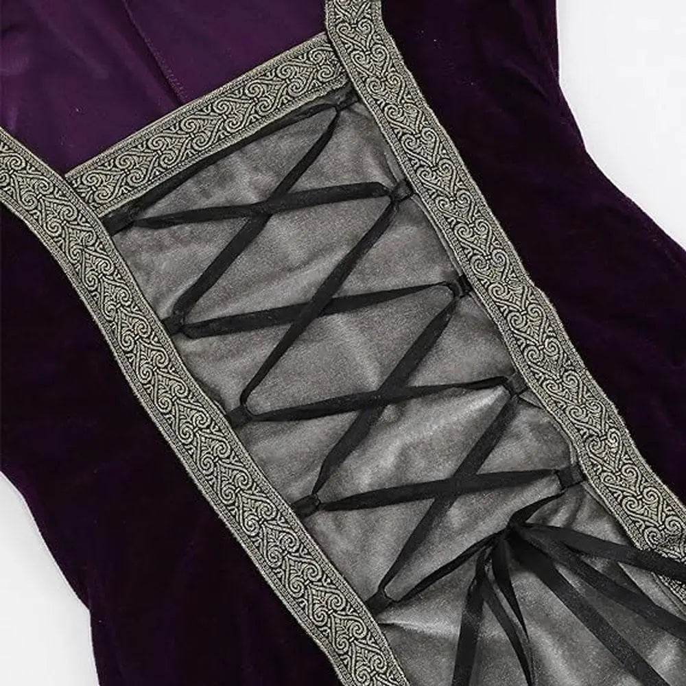 Womens Medieval Renaissance Costume Plus Size Medieval Role Play Dress - zzcosplay