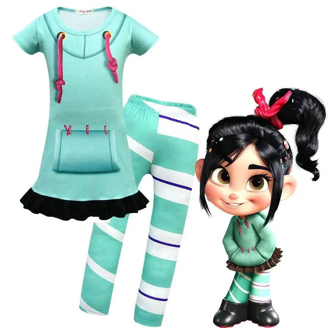 Wreck-It Ralph Vanellope von Schweetz Costume Girls Cosplay - zzcosplay