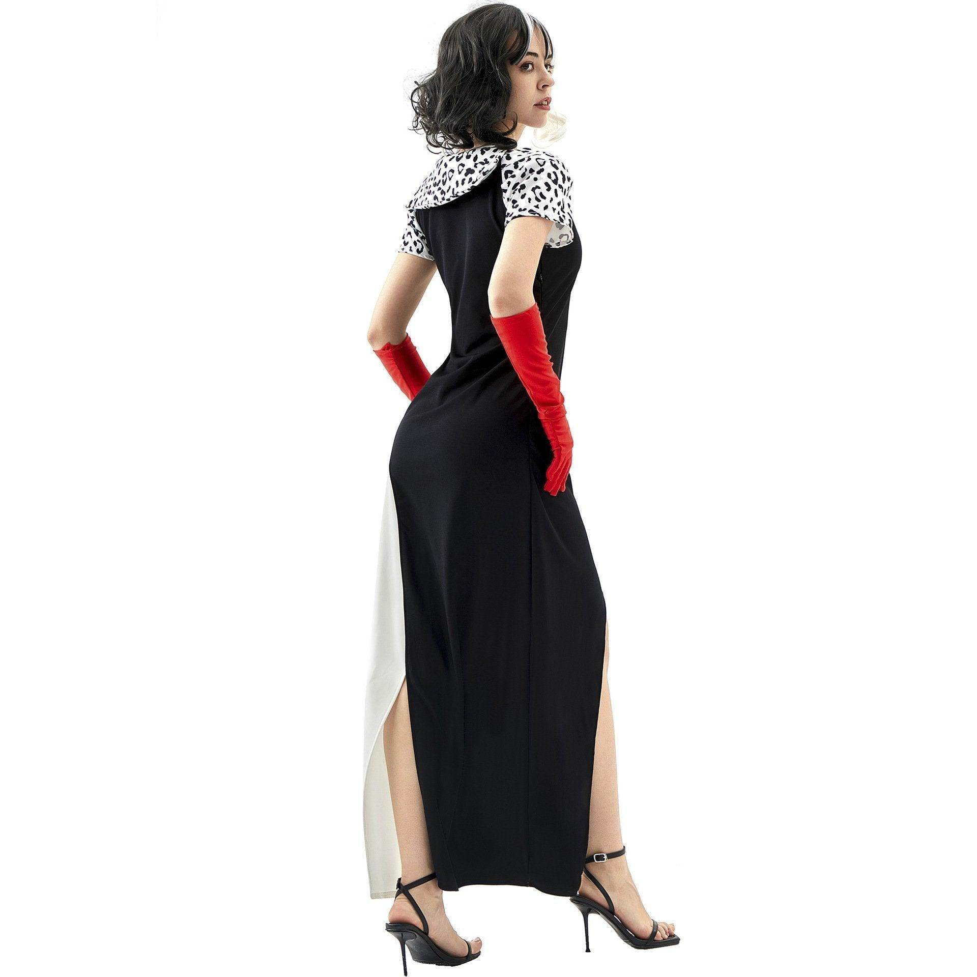 Cruella Duster Stage Costume Dress Adult Halloween Women - zzcosplay