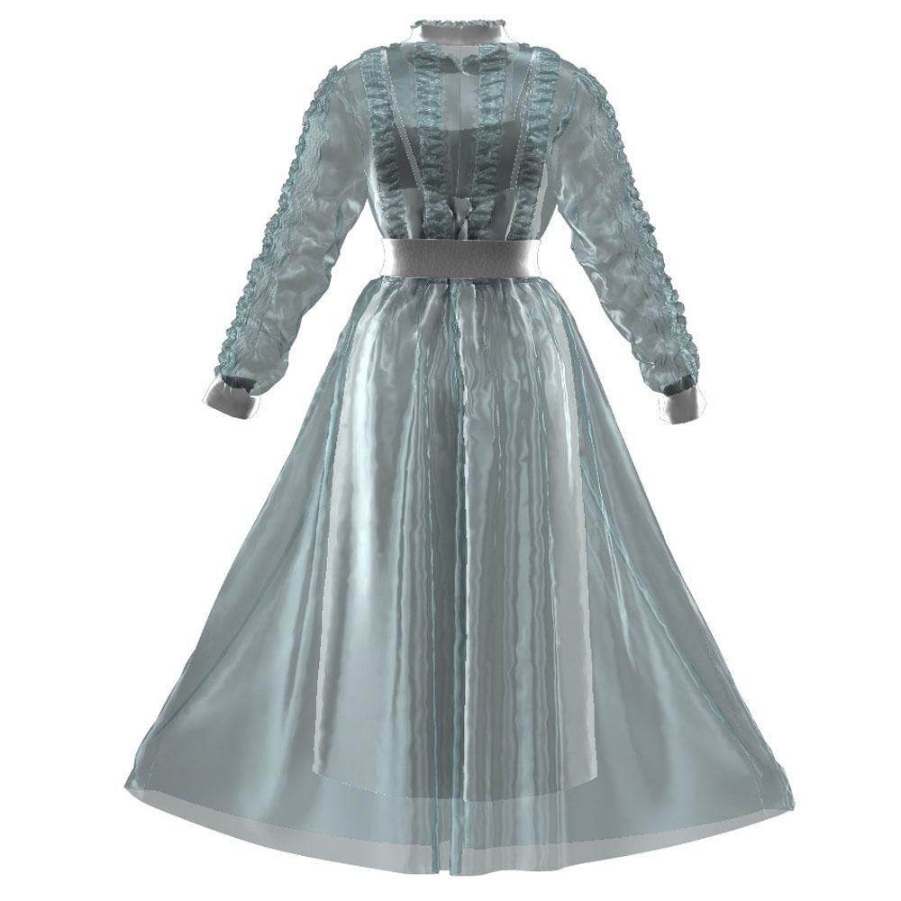 Astrid Deetz Costume Ball Dress Beetlejuice Skirt Striped Dress For Women Halloween - zzcosplay