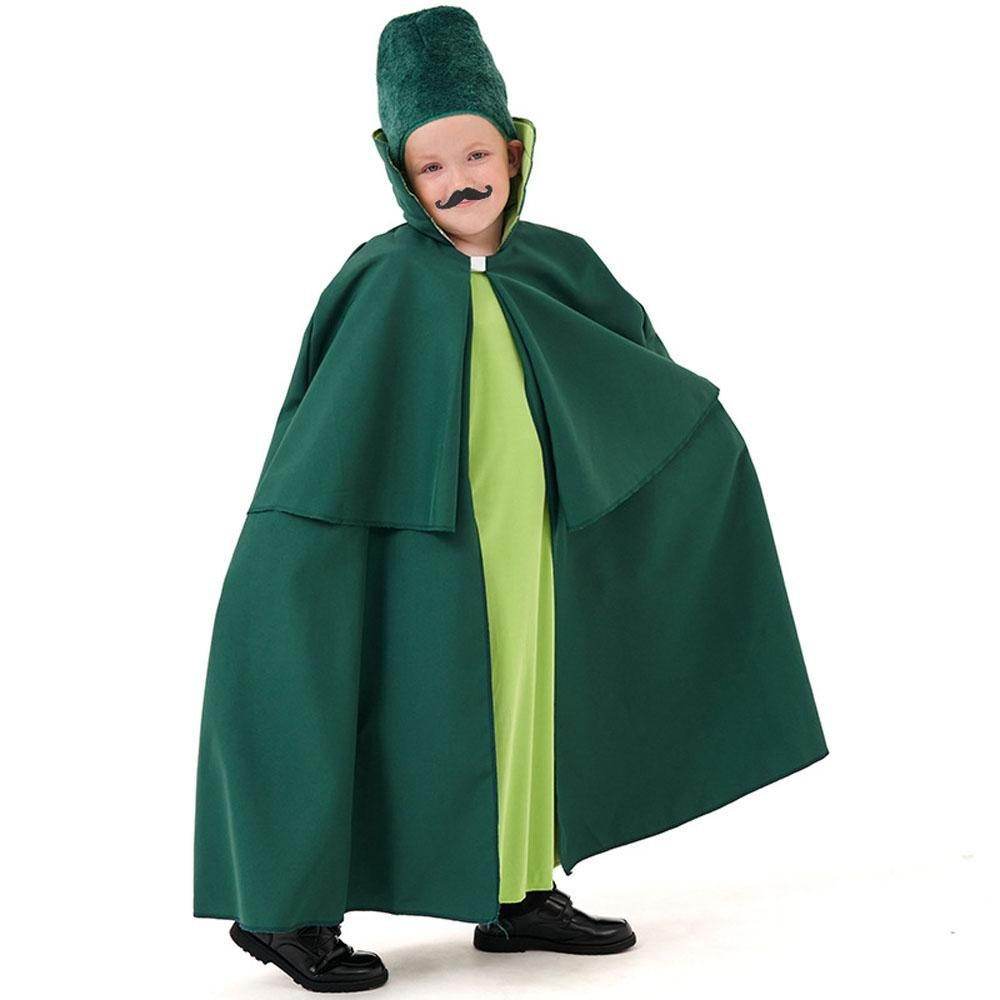 Children's Wizard of Oz Soldier Costume Bearded Guard Outfit for Halloween and Parties - zzcosplay