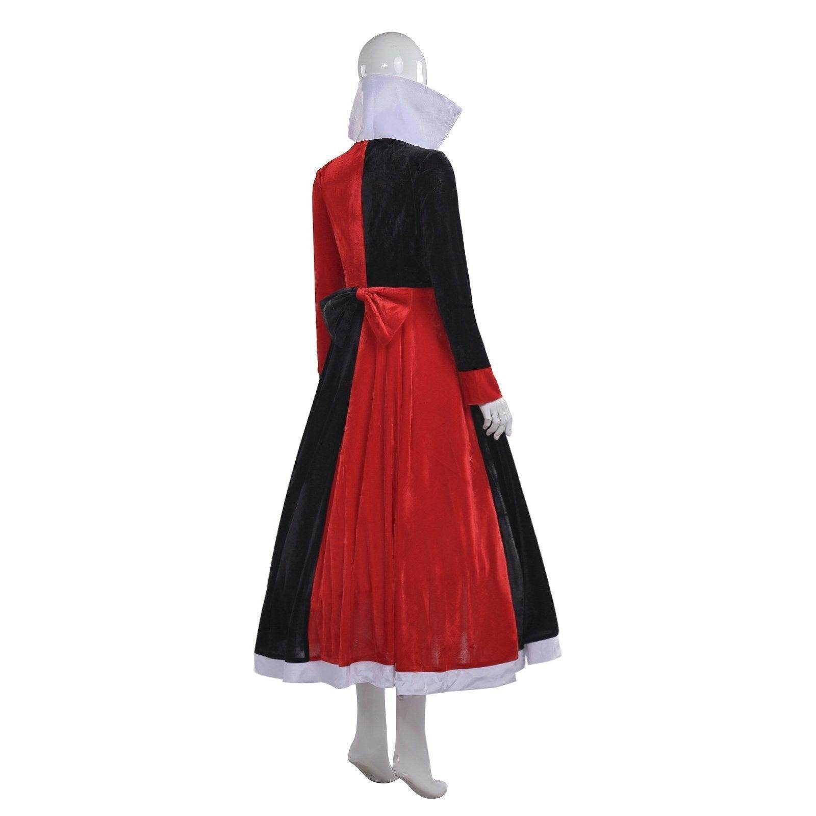 Deluxe Queen of Hearts Costume Dress Alice in Wonderland for Women - zzcosplay