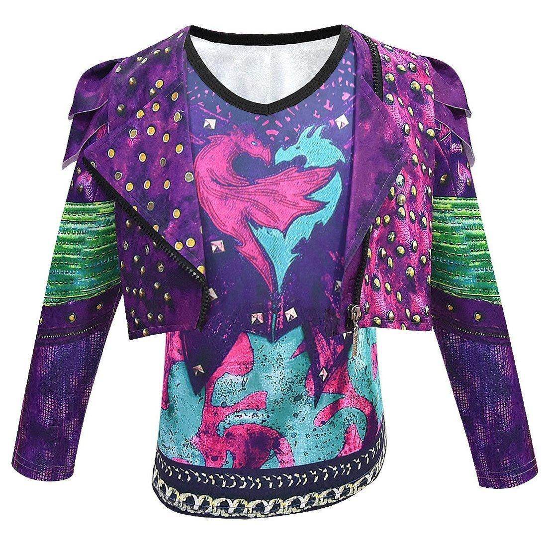 descendants 3 Mal Bertha Maleficent Cosplay Audrey Costume Gift for Kids - zzcosplay