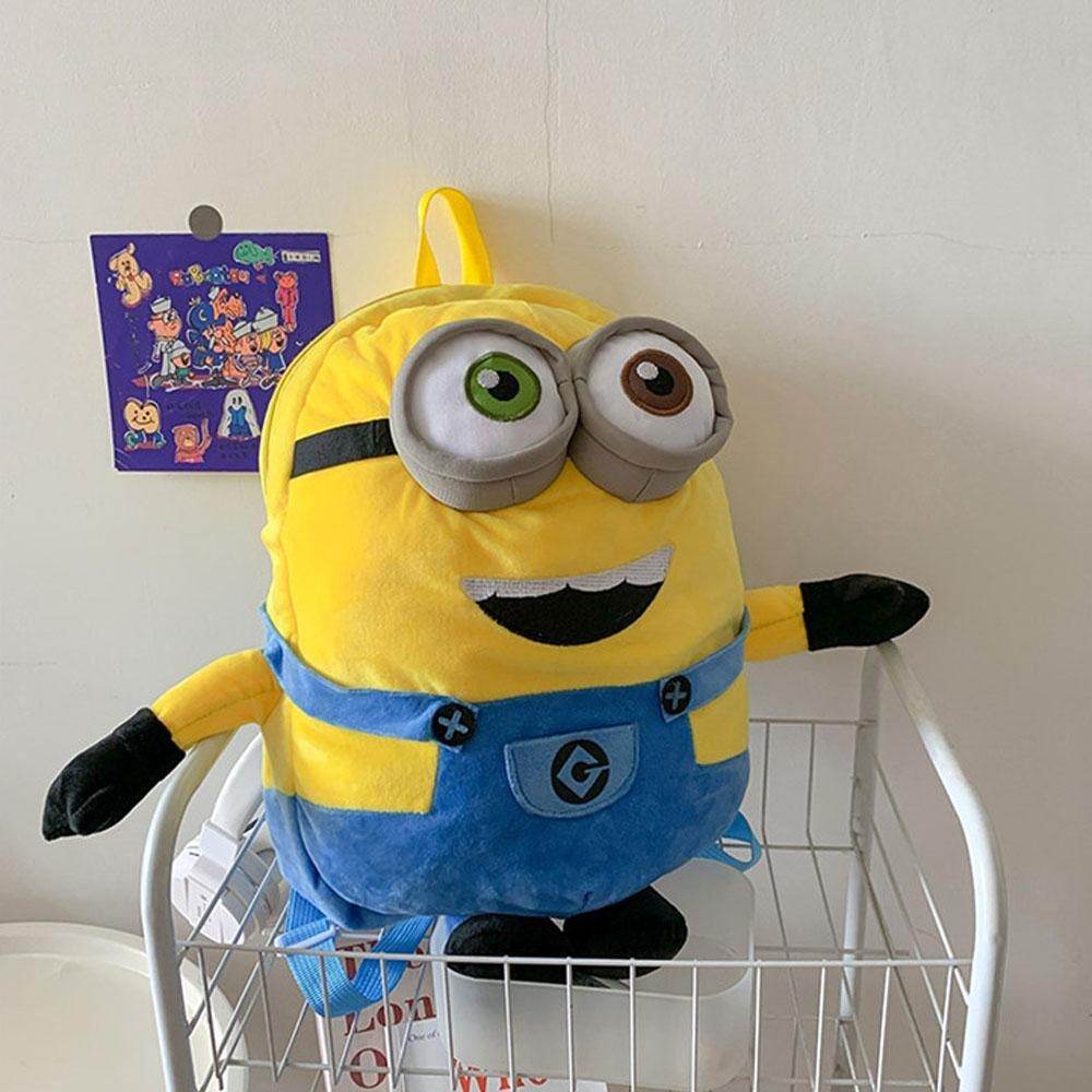 Despicable Me Minions Plush school bag large capacity student cartoon backpack - zzcosplay