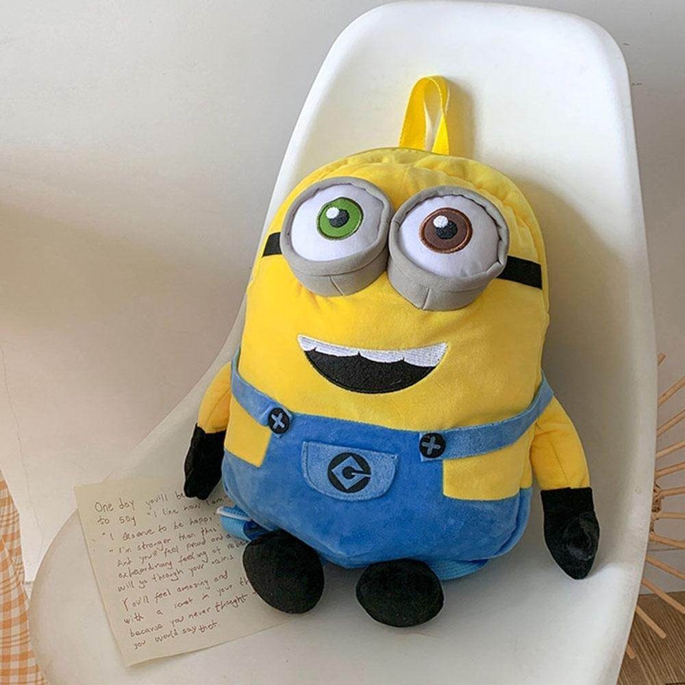 Despicable Me Minions Plush school bag large capacity student cartoon backpack - zzcosplay