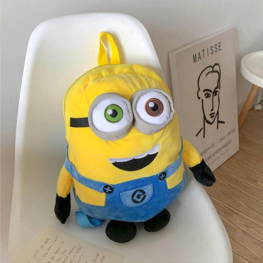 Despicable Me Minions Plush school bag large capacity student cartoon backpack - zzcosplay