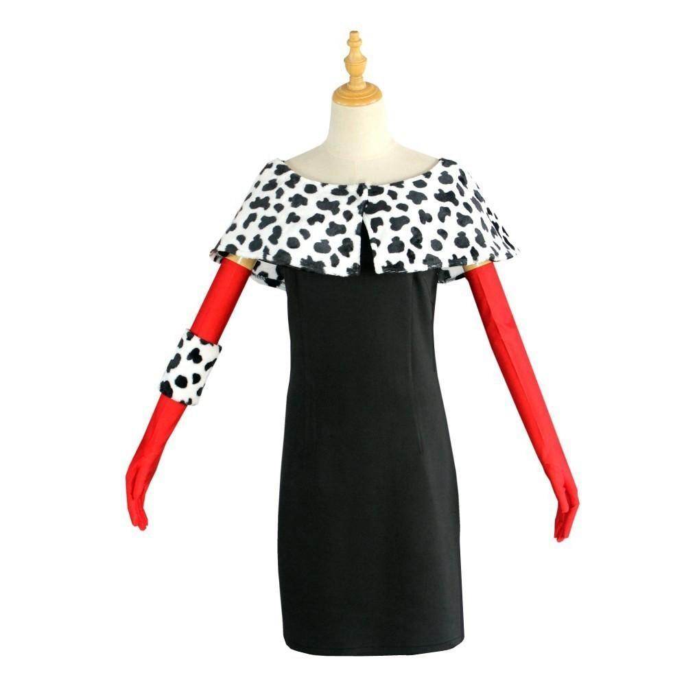 Evil Madame Costume Cruella De Vil cosplay dress 101 Dalmatians - zzcosplay