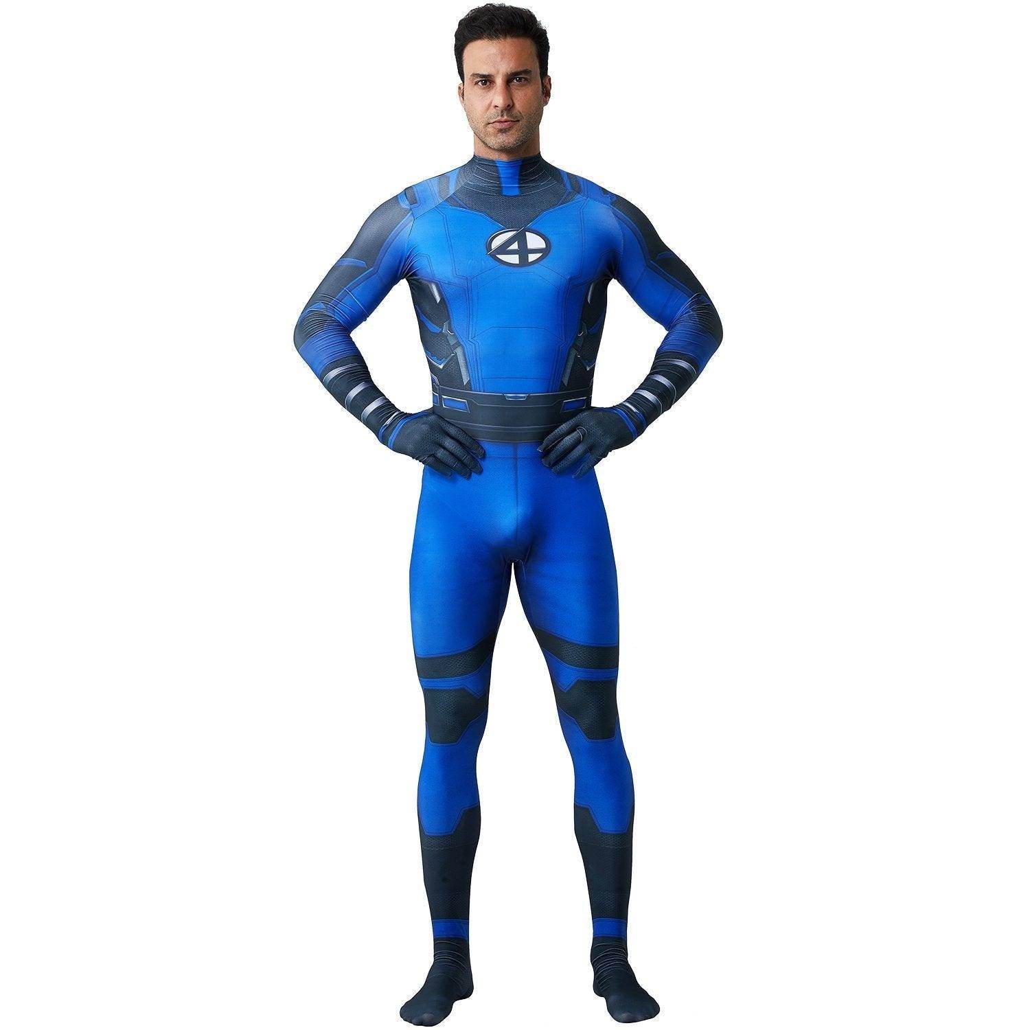 Fantastic Four Mr. Fantastic Reed Richards Cosplay Zentai Costume Suit for Adults and Kids - zzcosplay