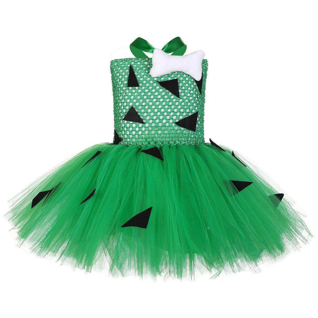 Funny Pebbles Flintstones Bone Tutu Dress for Baby Girls - zzcosplay