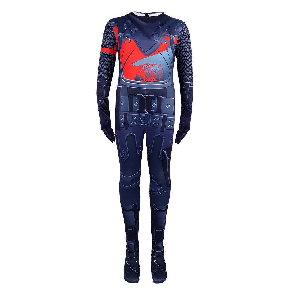 Game Fortnite Black Knight Kids Jumpsuit Outfit Carnival Suit Cosplay Costume - zzcosplay