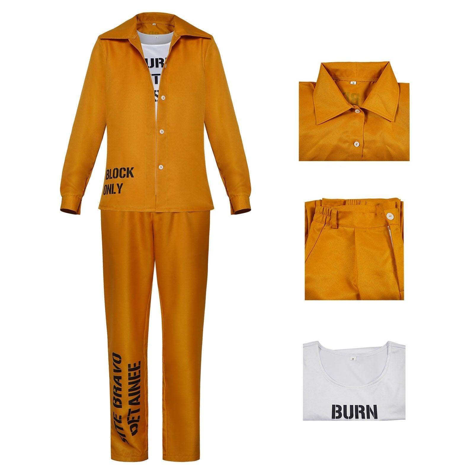 Halloween suicide squad clown Harley Quinn female prison uniform costumes - zzcosplay