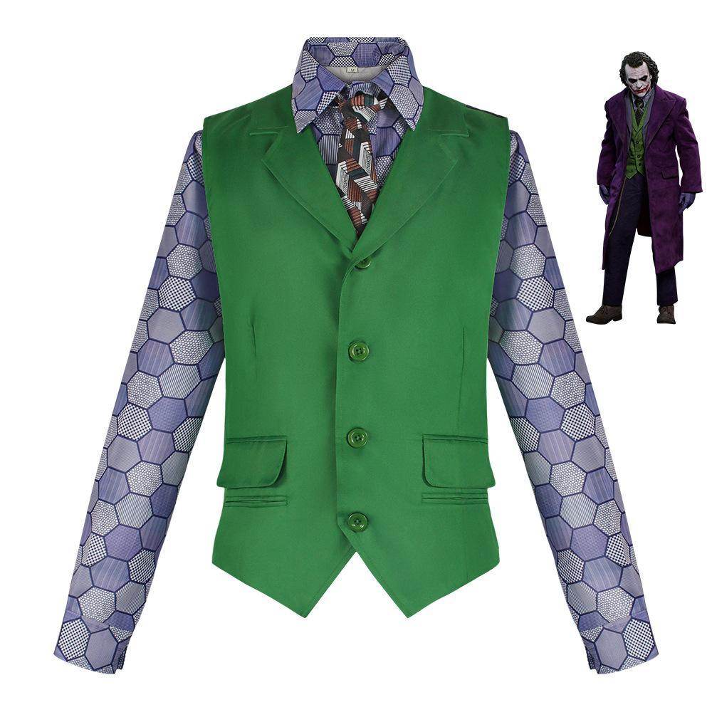 Joker Costume Heath Ledger Dark Knight Arthur Fleck Cosplay Shirt - zzcosplay