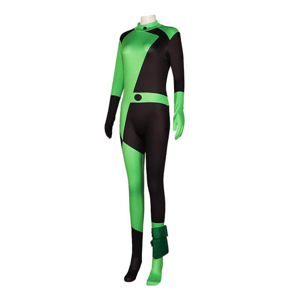 Kim Possible Shego Costume Bodysuit Jumpsuit Party Halloween - zzcosplay