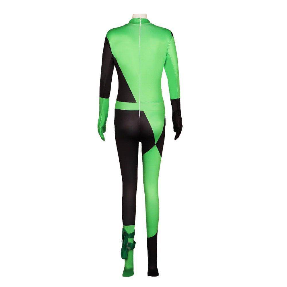 Kim Possible Shego Costume Bodysuit Jumpsuit Party Halloween - zzcosplay