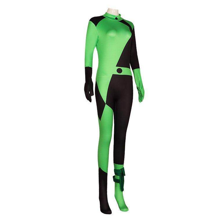 Kim Possible Shego Costume Bodysuit Jumpsuit Party Halloween - zzcosplay