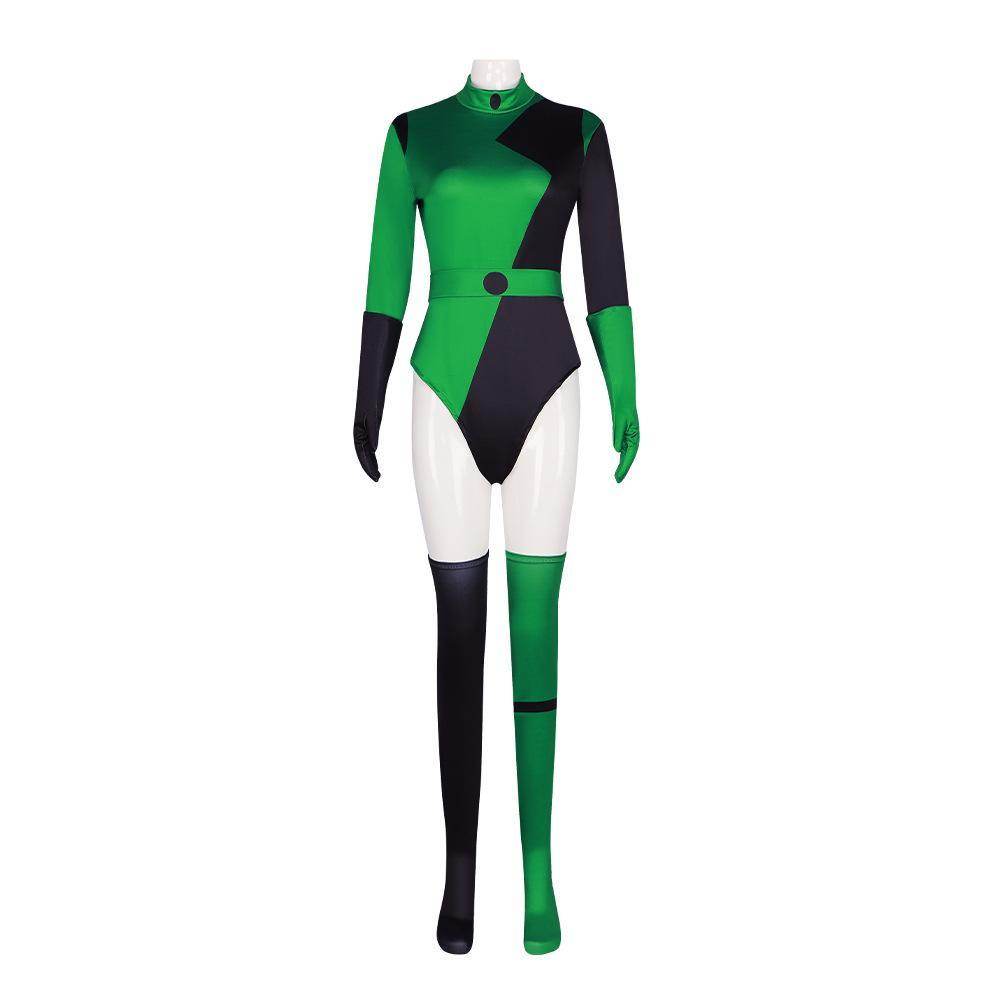 Kim Possible shego Costume Bodysuit Jumpsuit Swimsuit - zzcosplay