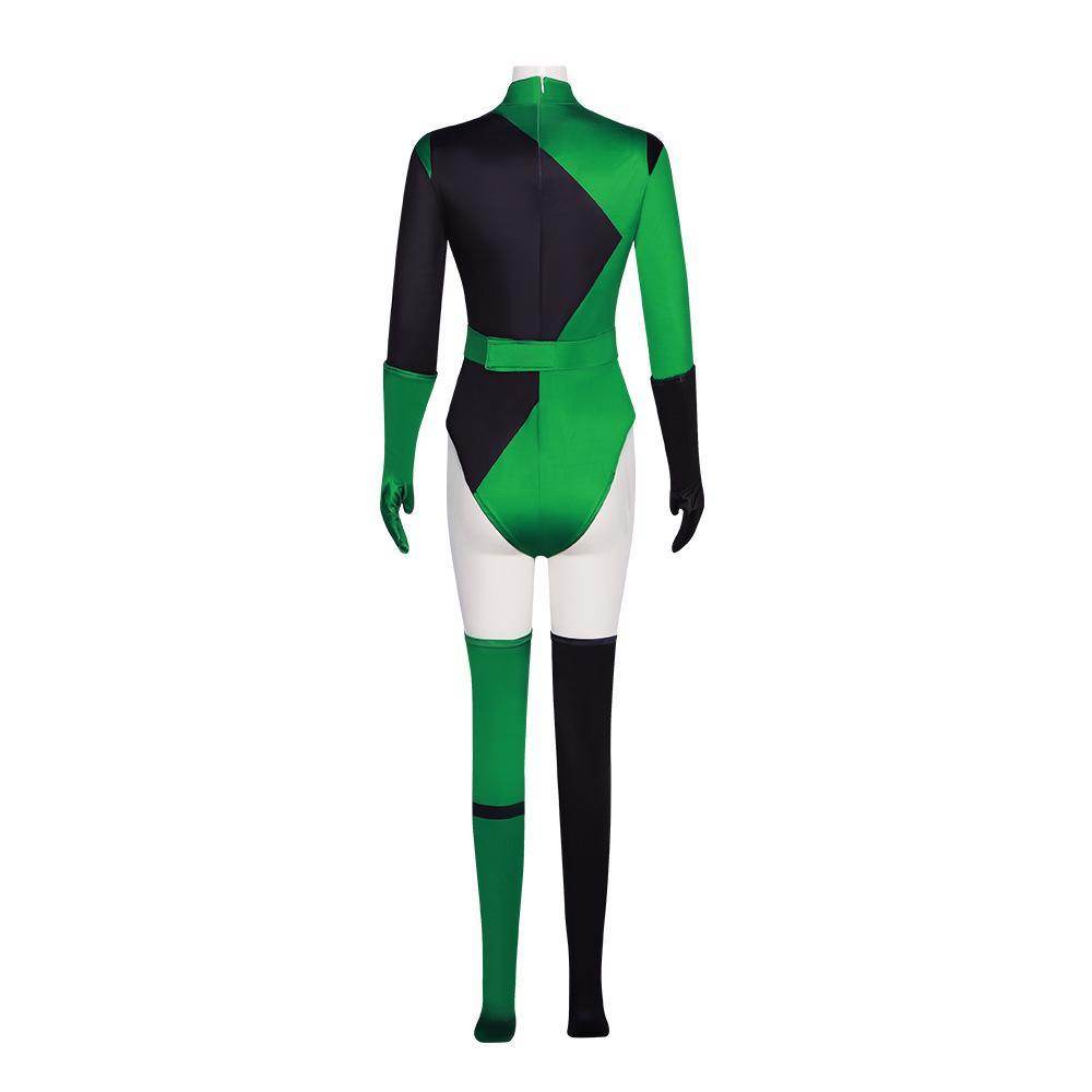 Kim Possible shego Costume Bodysuit Jumpsuit Swimsuit - zzcosplay