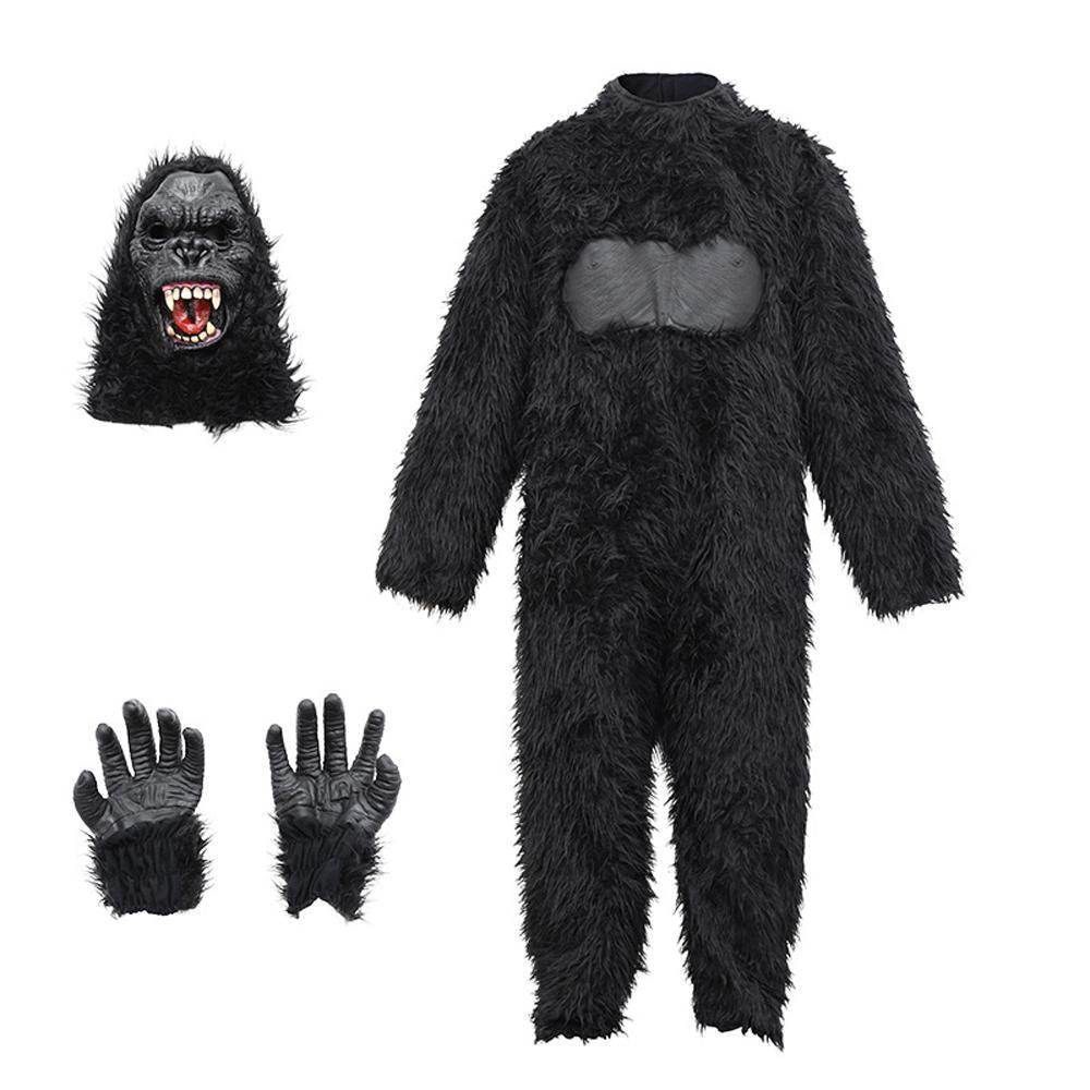 King Kong Chimpanzee Animal Adult Jumpsuit Cosplay Costume Carnival - zzcosplay