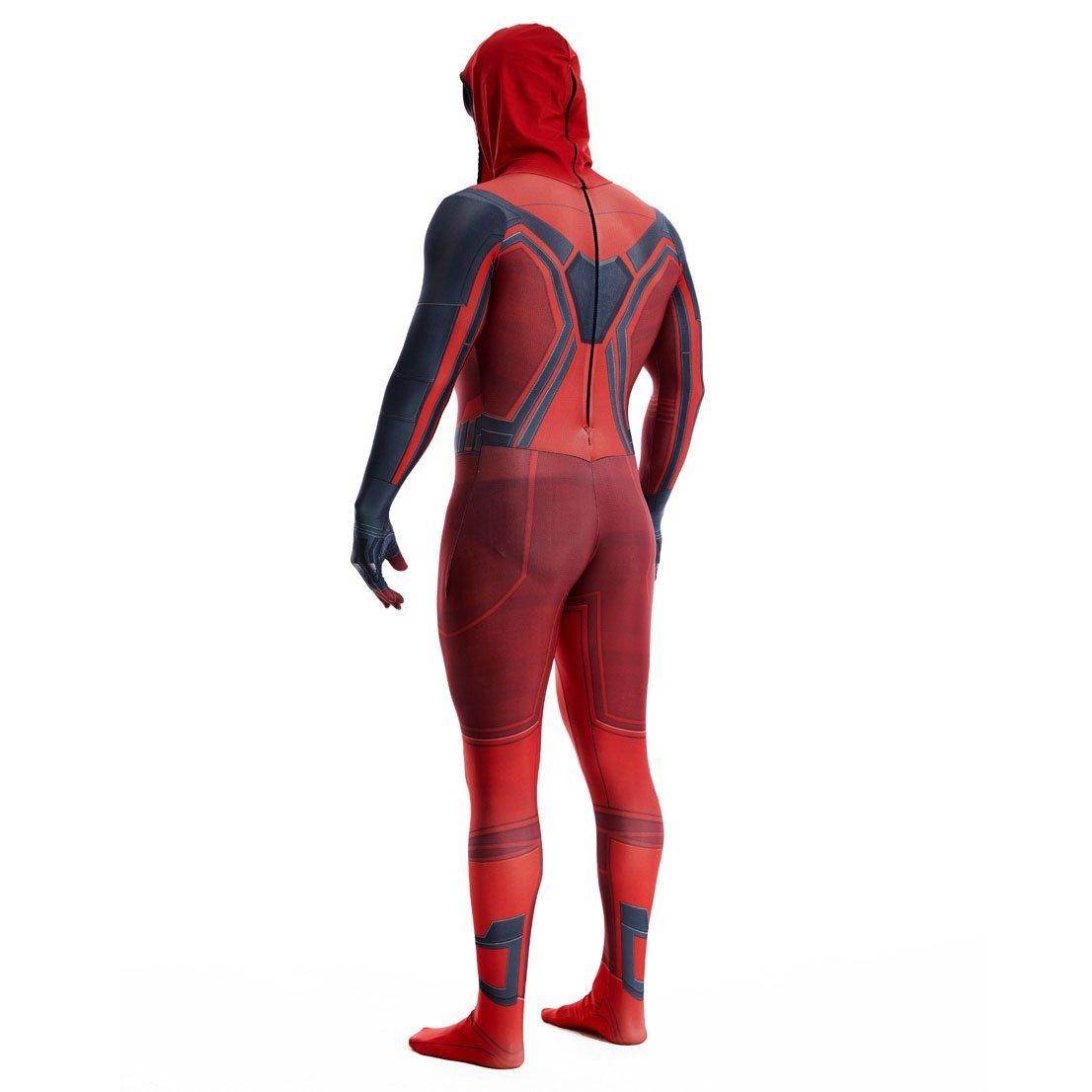 Miles Morales Crimson Cowl Spider Man Costume Red Cape Halloween Cosplay for Kids and Adults - zzcosplay