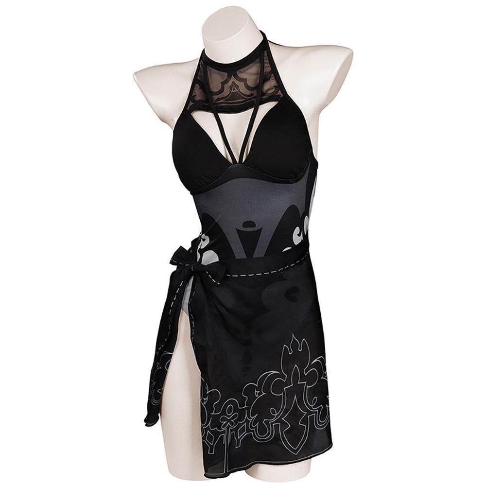 NieR Automata YoRHa No.2 Swimsuit Cosplay Costume Swimwear Outfits - zzcosplay