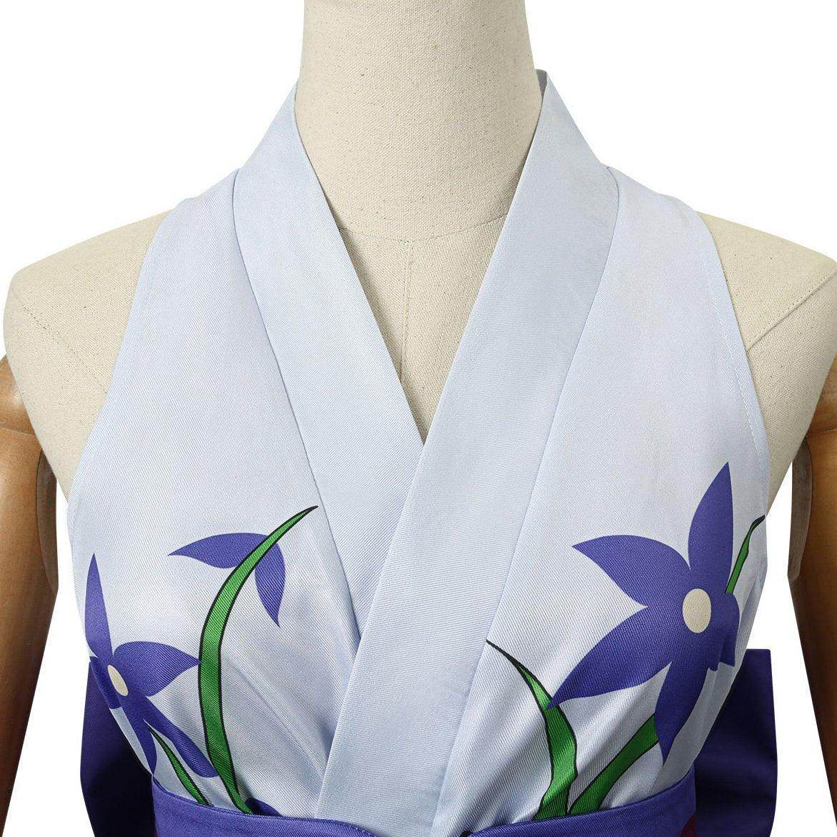 One Piece Nico Robin Costumes Japanese Anime Kimono Robe Fancy cosplay - zzcosplay