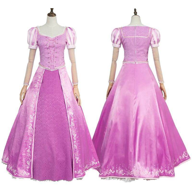 Rapunzel Halloween Costume Tangled Princess Cosplay Dress for Women - zzcosplay