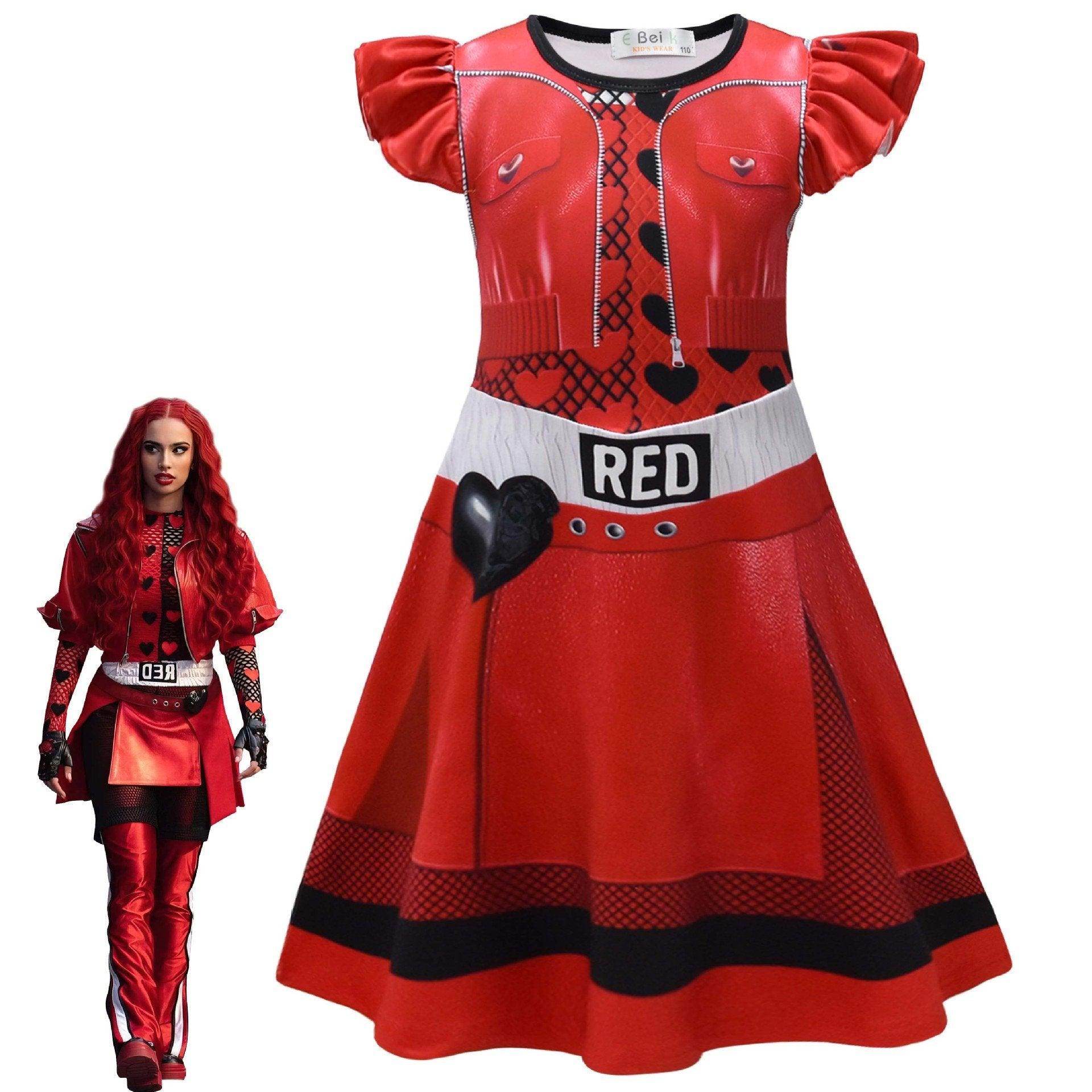 Red from Descendants 4 Queen of Hearts Costume Dresses - zzcosplay