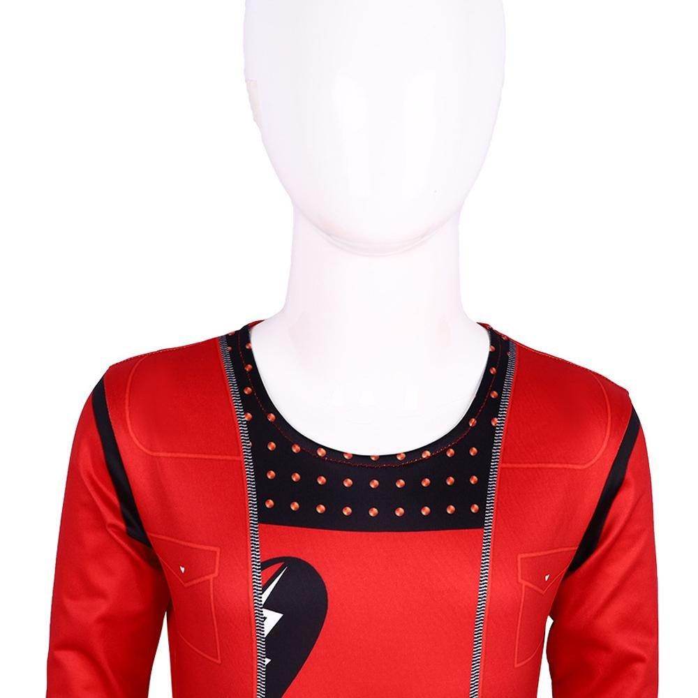 Red from Descendants 4 Queen Of Hearts Costume Jumpsuit For Kids - zzcosplay