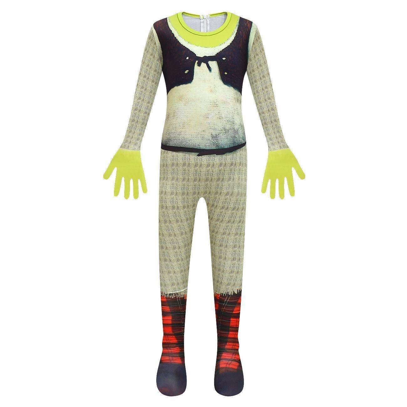 Shrek Costume Cosplay Jumpsuit with Mask Bag for Kids Halloween - zzcosplay