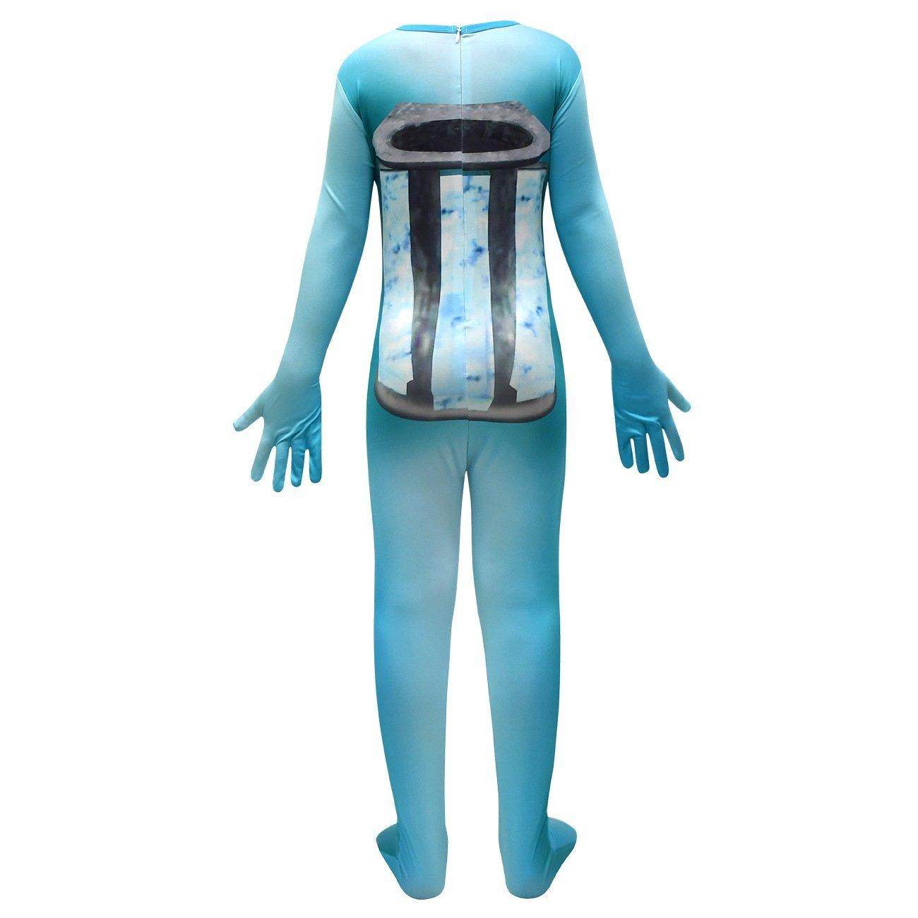 Skibidi Toilet Blue Jumpsuit Titan Tv man Cosplay Costume For Kids - zzcosplay