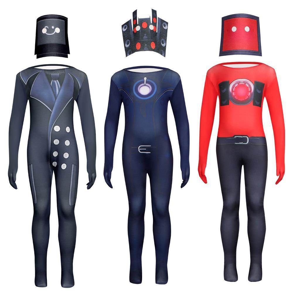 Skibidi Toilet Game Kids Cosplay Costume Jumpsuit Halloween Carnival Suit - zzcosplay