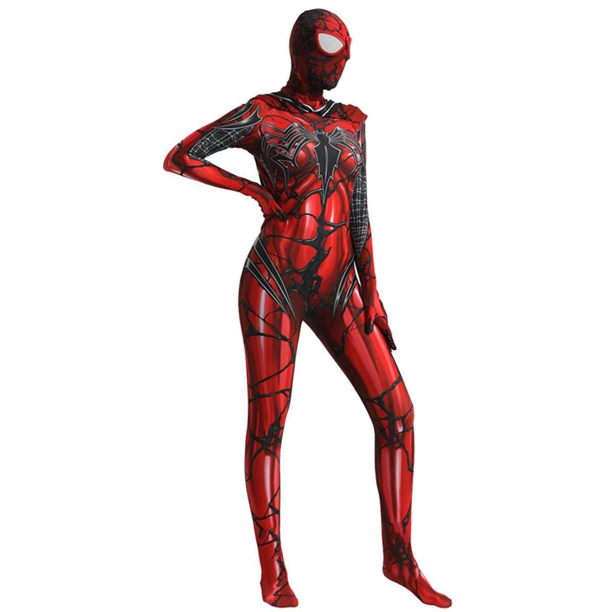 Spider-Man Venom Spider-Gwen Stacy Jumpsuit Lady Carnage Hooded Cosplay Costume Halloween - zzcosplay
