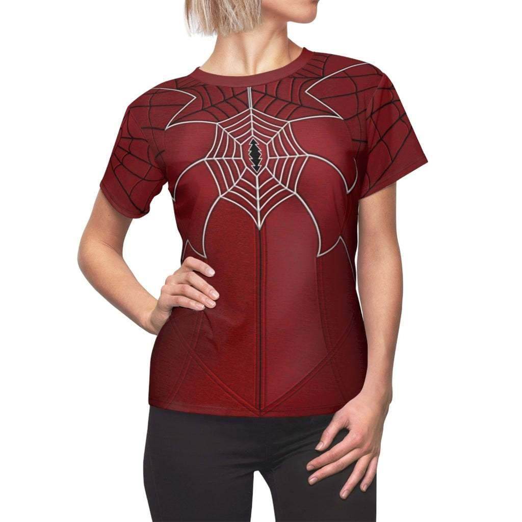 Spider-Woman Women's Short sleeve Shirt Madame Web Costume SuperHero Outfit - zzcosplay