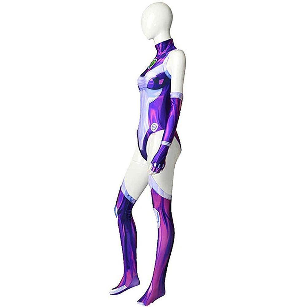 Starfire Jumpsuit Zentai Cosplay Costume Halloween Carnival Suit For Adults - zzcosplay