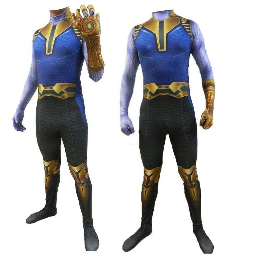 Thanos costume Jumpsuit bodysuits Avengers 4 with mask party cosplay Hallowwen - zzcosplay