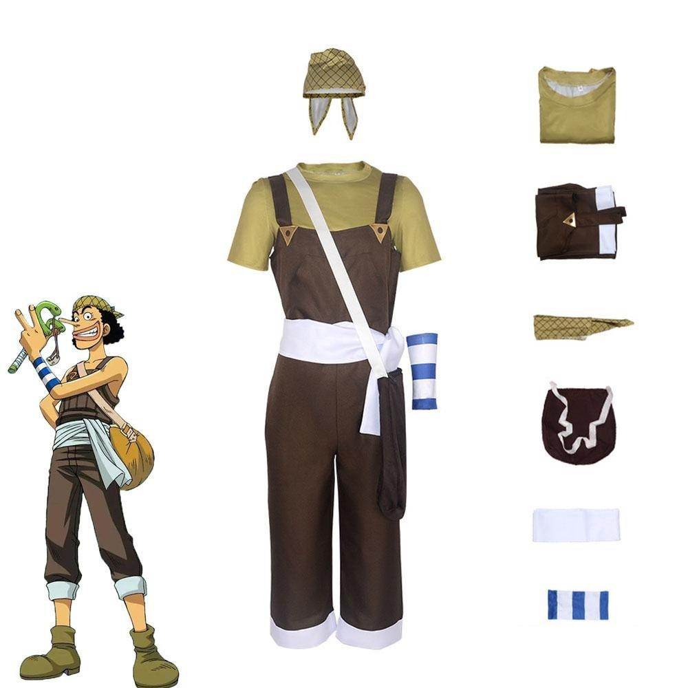 Usopp Anime One Piece Cosplay Costumes Carnival Party Outfits Full Set - zzcosplay