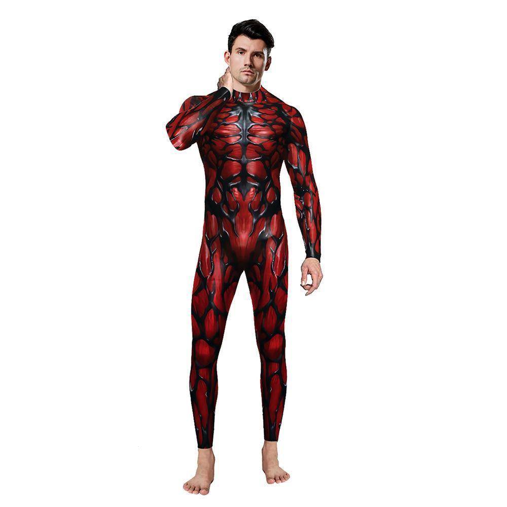 Venom Cosplay Costume Jumpsuit Halloween Party Bodysuit Outfit Zentai for Adults Men - zzcosplay