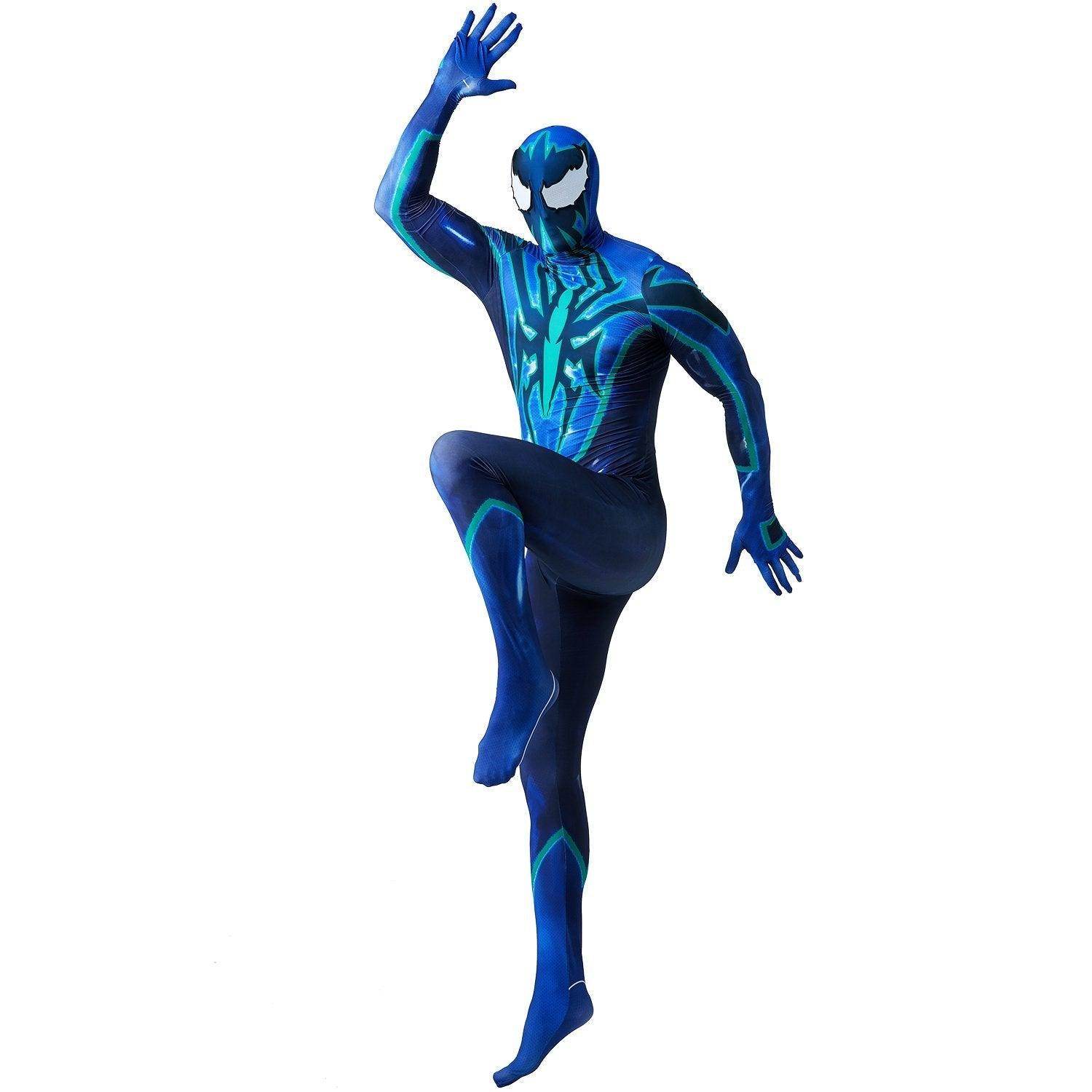 Vibrant Blue Spider-Man Peter Parker Cosplay Jumpsuit Costume New Fashion Superhero Suit - zzcosplay
