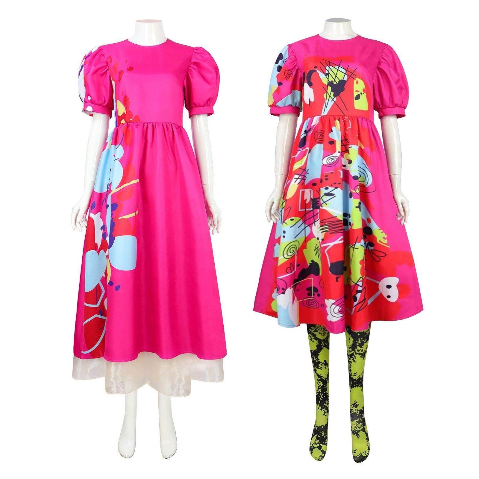 Weird Barbie Costume Movie Kate McKinnon Pink Dress Outfits Halloween Cosplay Adults - zzcosplay