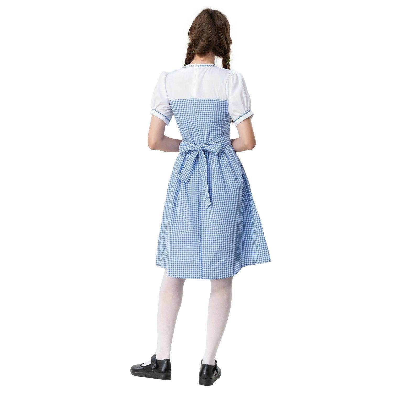 Wizard of Oz Dorothy Costume Dress Maid Alice for Girls Women - zzcosplay