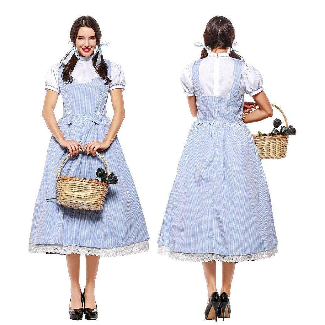 Wizard of Oz Dorothy Costume Dress Maid Alice for Women XXL Size - zzcosplay